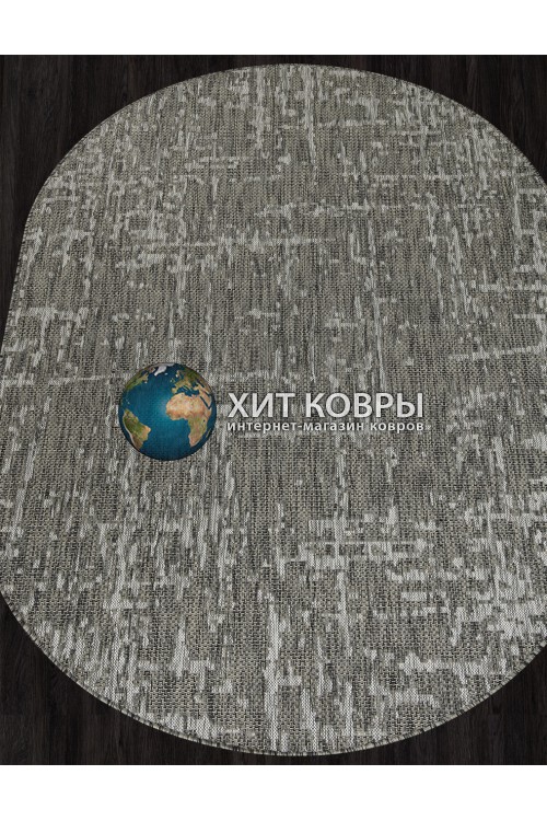 Российский ковер Kair 136 Серый овал
